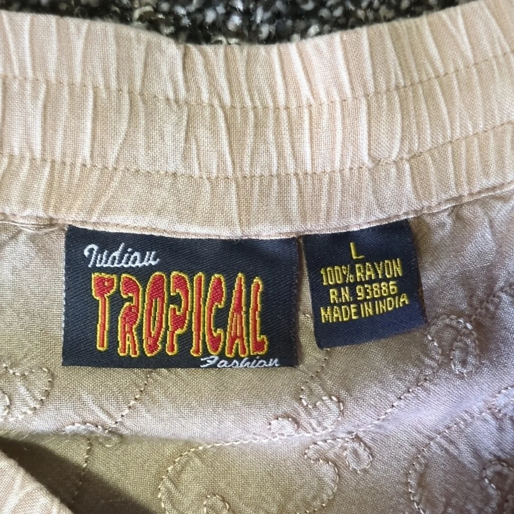 Vintage Indian Tropical Fashion 2-Piece Set Top&Skirt L Boho Festival Rayon NWT - Picture 13 of 13